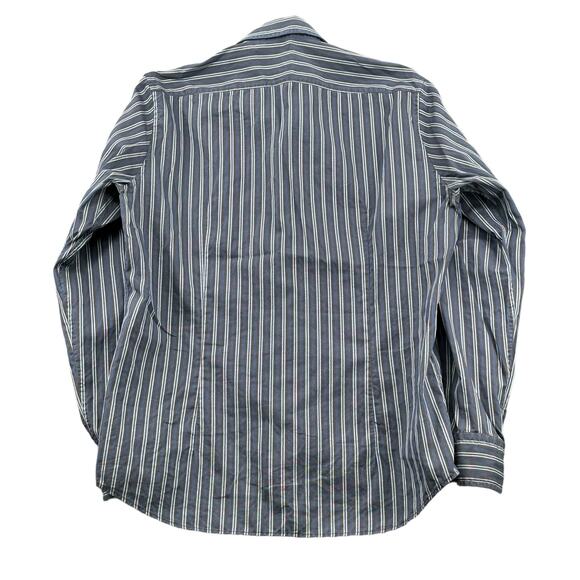 Hugo Boss Shirt Mens Medium Blue Stripe Button Up Regular Fit 100% Cotton Office - Picture 2 of 8